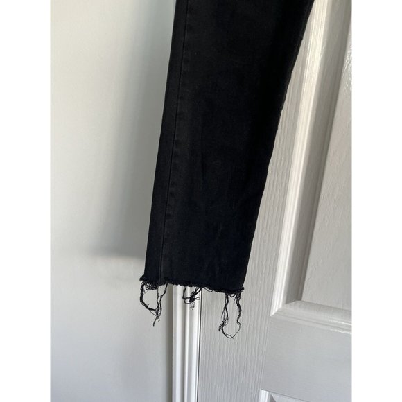 Kookai Freya Jeans Black Wash High Waisted Skinny Distressed Ankle Size 36 - Picture 3 of 8
